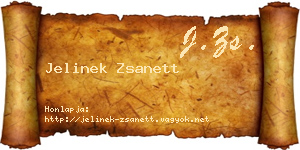 Jelinek Zsanett névjegykártya